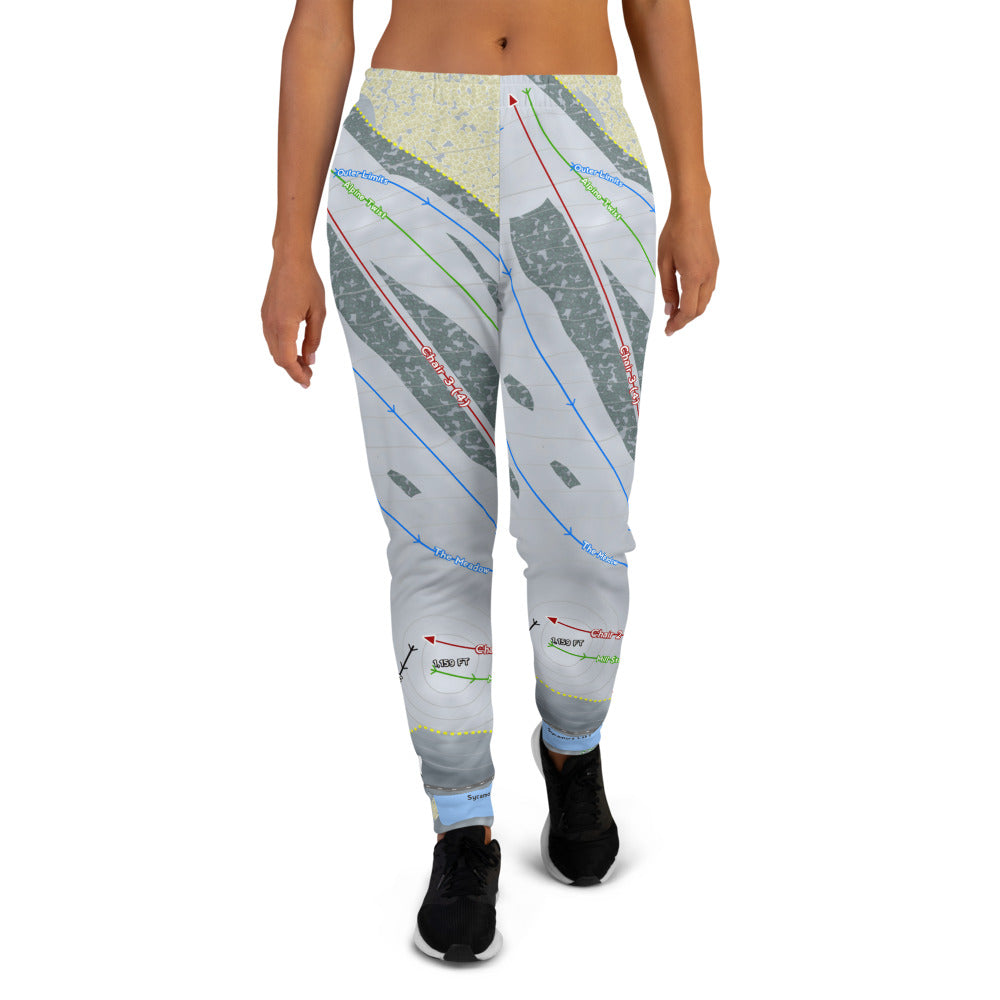 Alpine Valley, Ohio Ski Trail Map Women's Mid-Layer - Powderaddicts