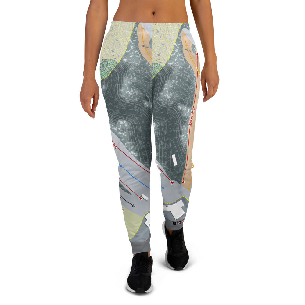 Boston Mills, Ohio Ski Trail Map Women's Mid-Layer - Powderaddicts