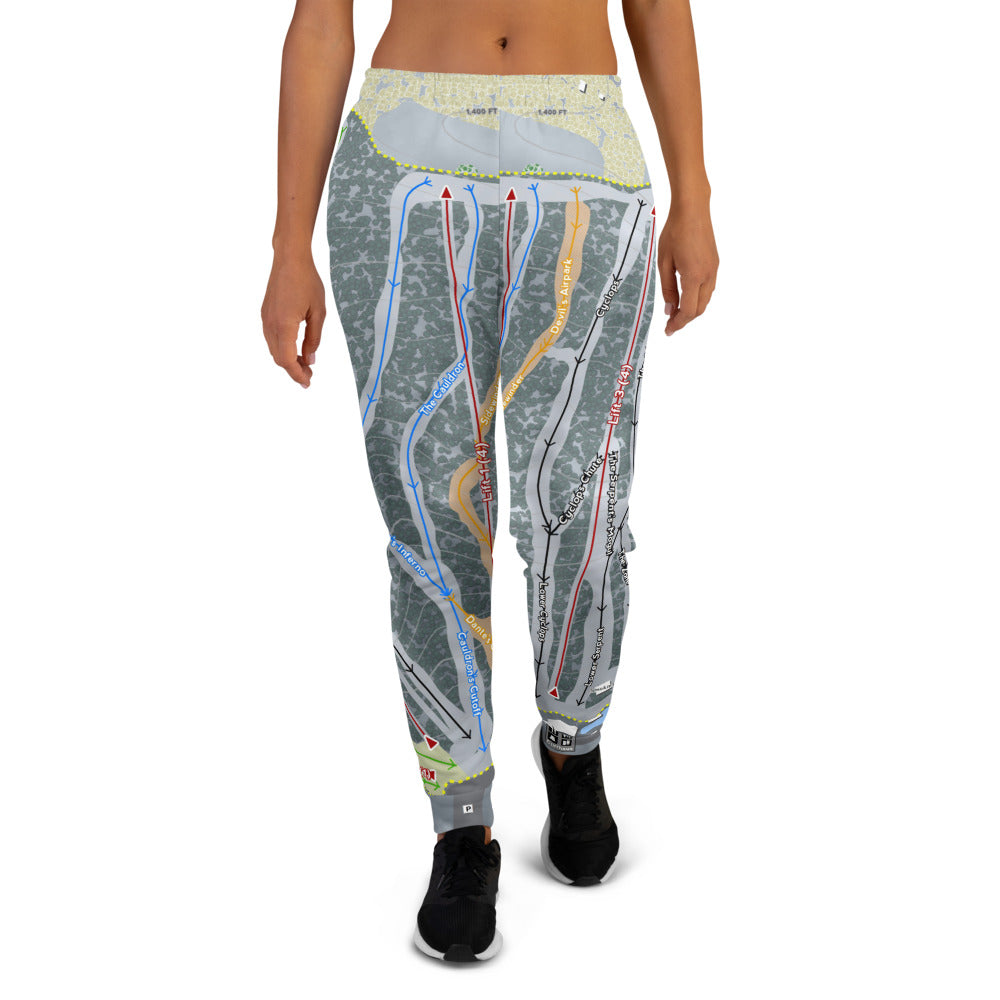 Devil's Head, Wisconsin Ski Trail Map Women's Mid-Layer - Powderaddicts