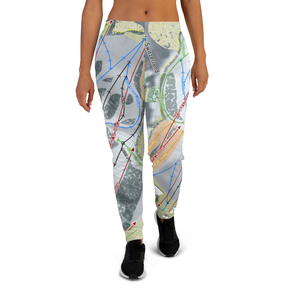 Little Switzerland, Wisconsin Ski Trail Map Women's Mid-Layer