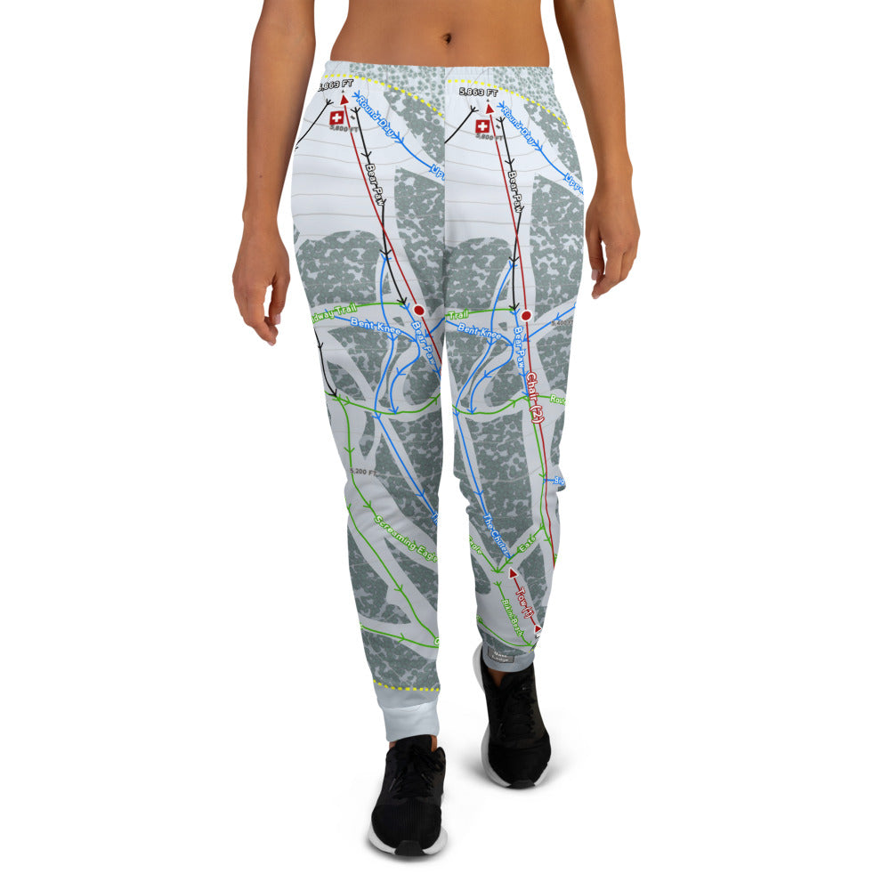 Bear Paw, Montana Ski Trail Map Women's Mid-Layer - Powderaddicts