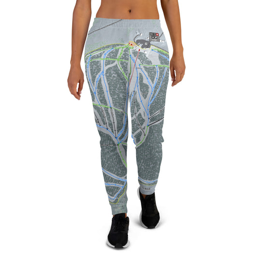 Ski Land, Alaska Ski Trail Map Women's Mid-Layer - Powderaddicts
