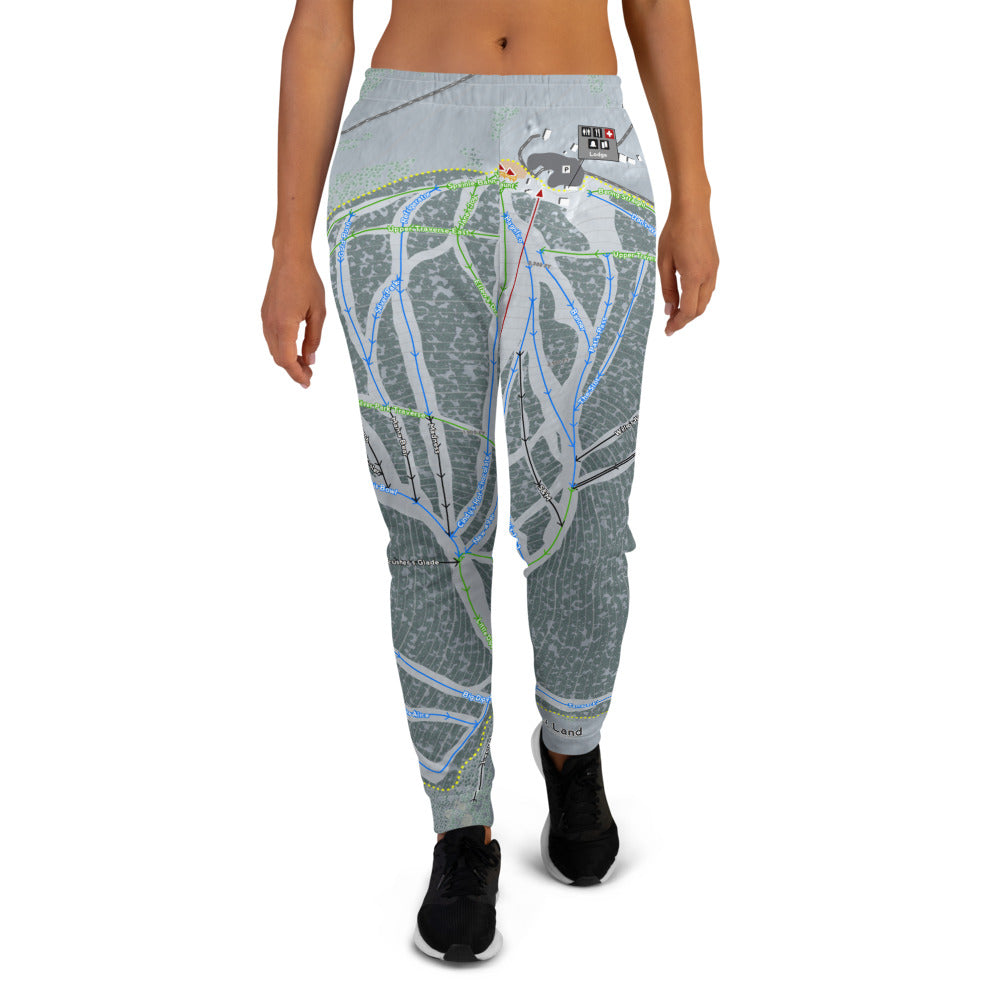 Ski Land, Alaska Ski Trail Map Women's Mid-Layer - Powderaddicts