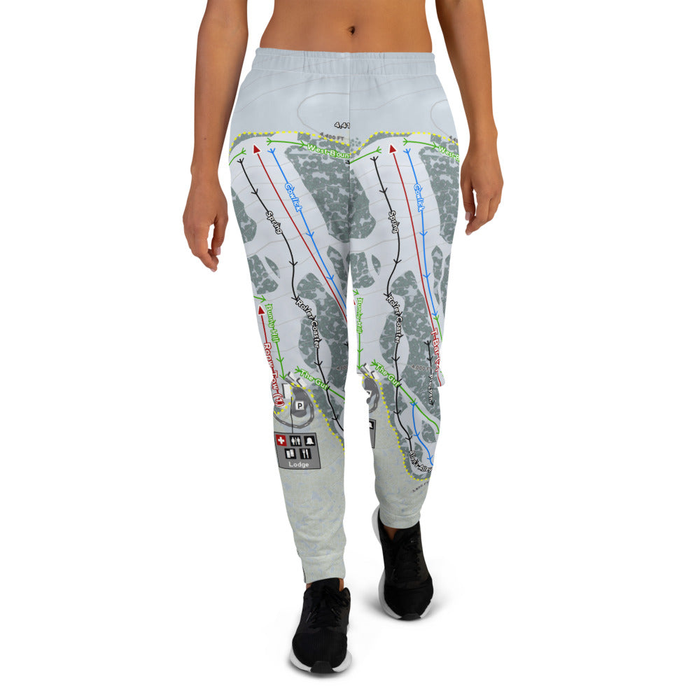 Bald Mountain, Idaho Ski Trail Map Women's Mid-Layer - Powderaddicts