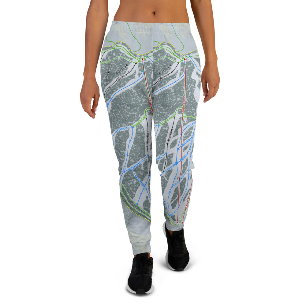 Kelly Canyon, Idaho Ski Trail Map Women's Mid-Layer - Powderaddicts