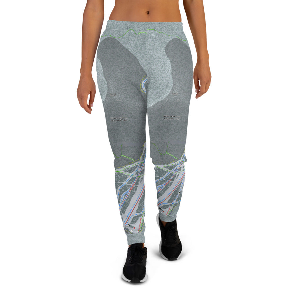 Willamette Pass, Oregon Ski Trail Map Women's Mid-Layer