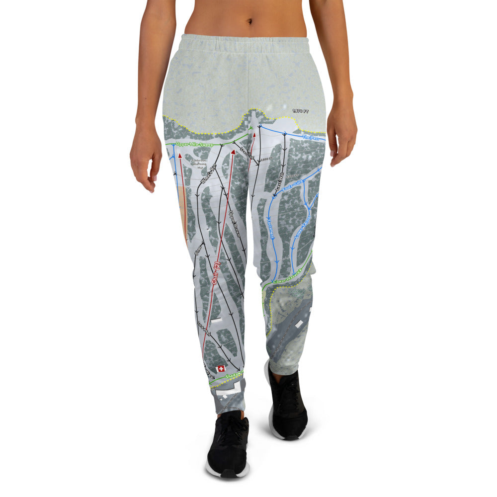 Swain, New York Ski Trail Map Women's Mid-Layer