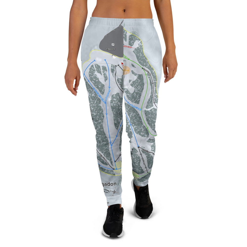 Hogadon, Wyoming Ski Trail Map Women's Mid-Layer