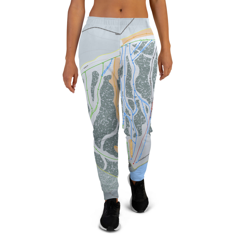 Meadowlark, Wyoming Ski Trail Map Women's Mid-Layer - Powderaddicts