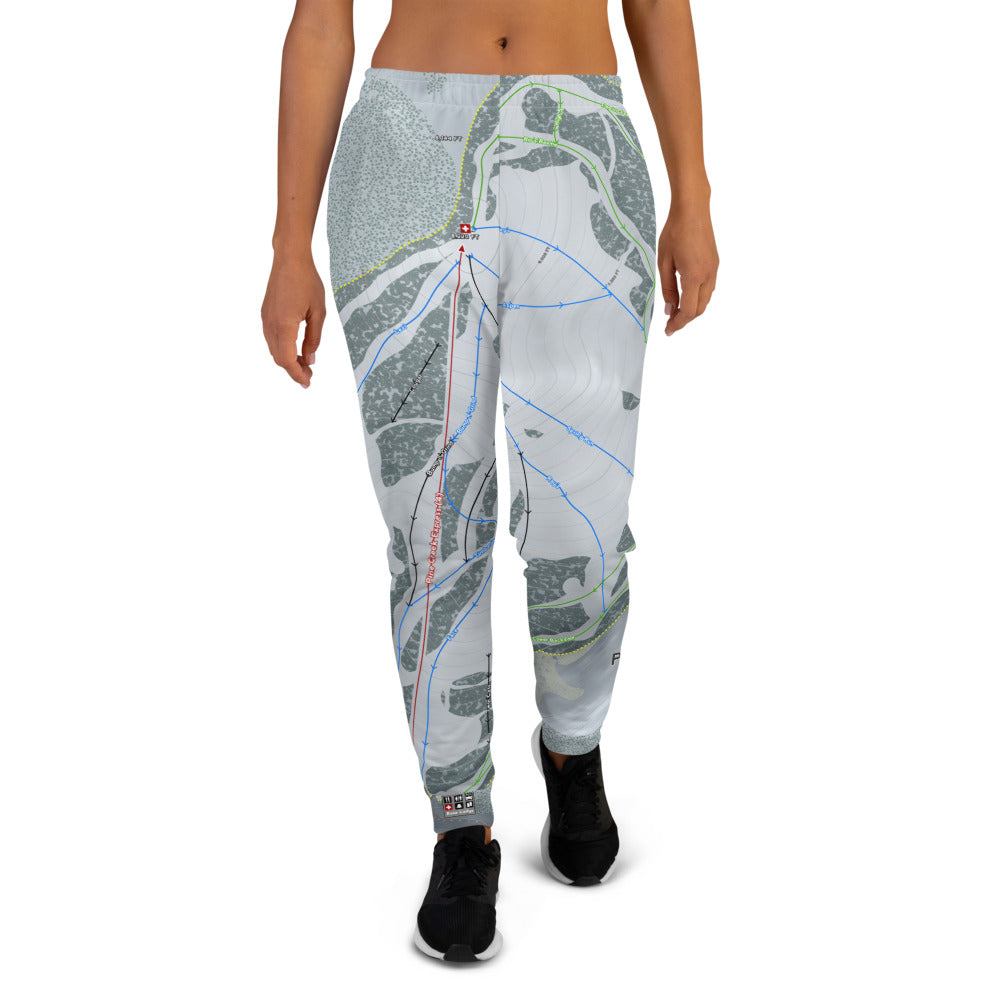 Pine Creek, Wyoming Ski Trail Map Women's Mid-Layer
