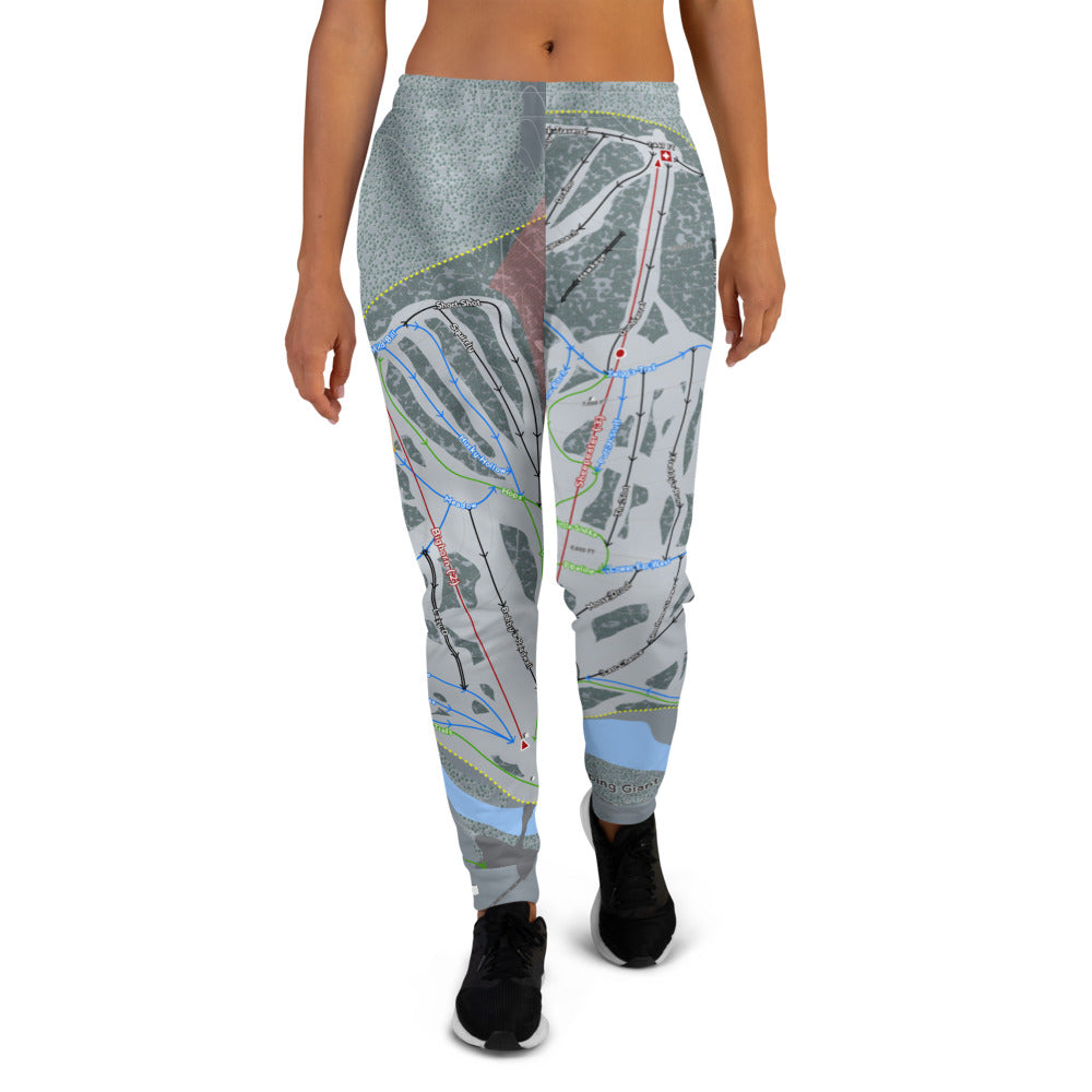 Sleeping Giant, Wyoming Ski Trail Map Women's Mid-Layer - Powderaddicts