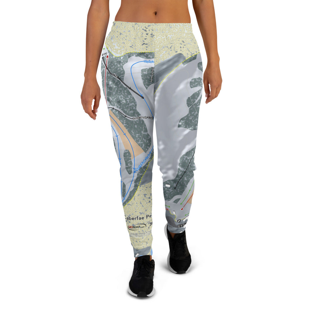 Caberfae Peaks, Michigan Ski Trail Map Women's Mid-Layer - Powderaddicts