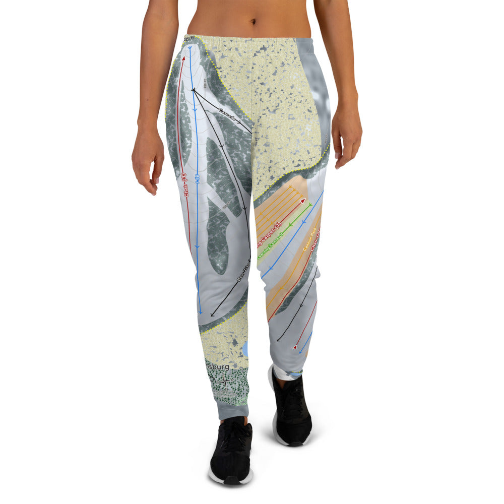 Cannonsburg, Michigan Ski Trail Map Women's Mid-Layer - Powderaddicts