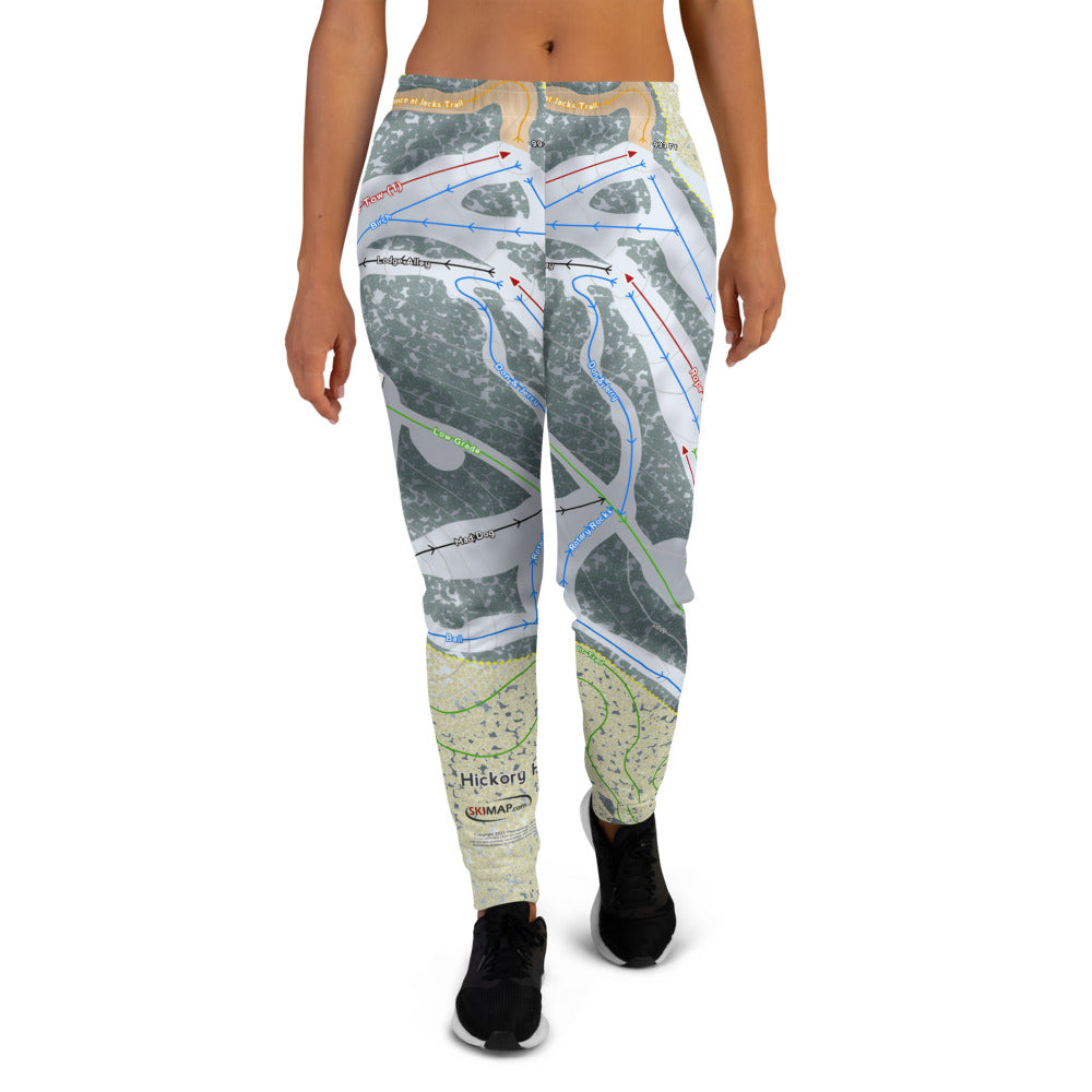 Hickory Hills, Michigan Ski Trail Map Women's Mid-Layer