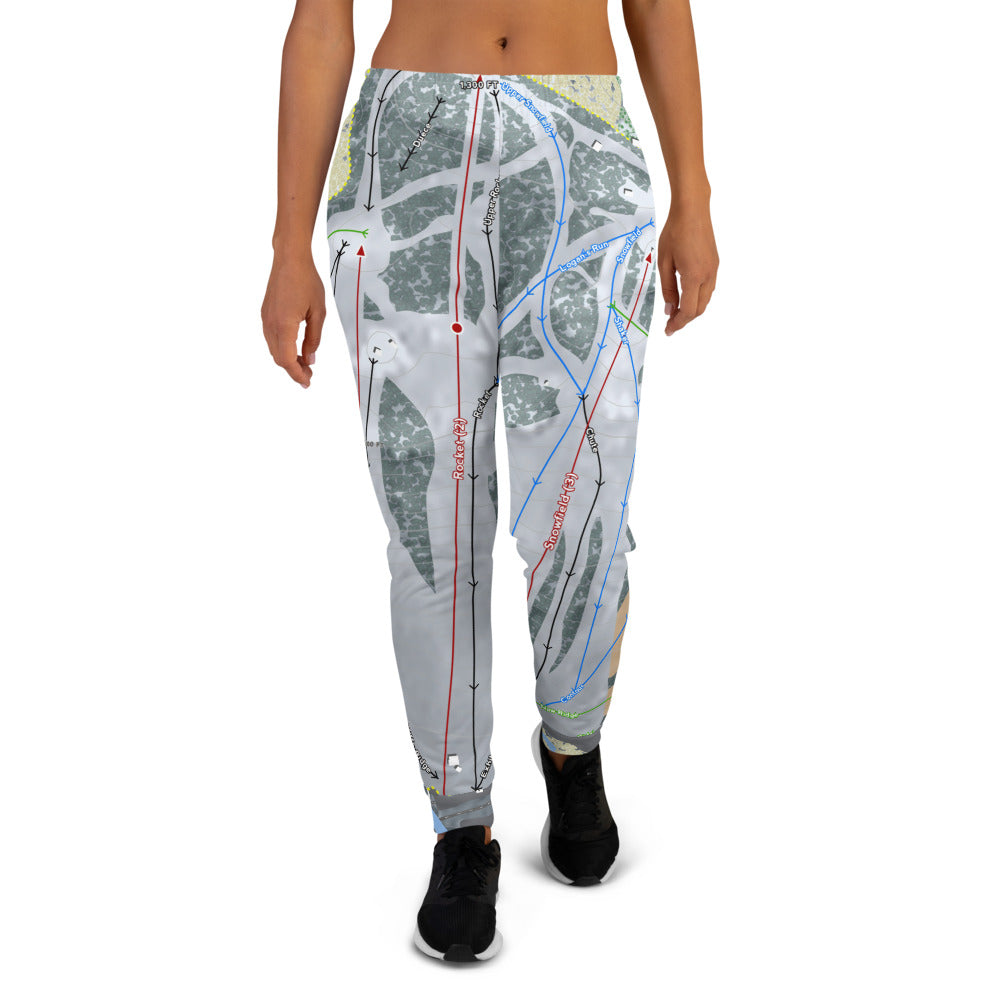Marquette Mountain, Michigan Ski Trail Map Women's Mid-Layer - Powderaddicts
