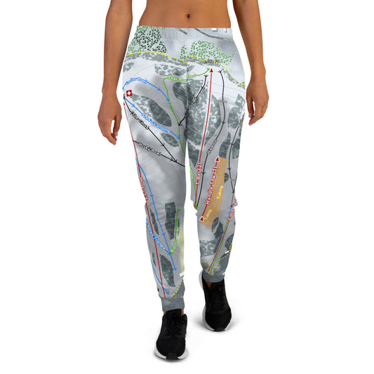 Mont Ripley, Michigan Ski Trail Map Women's Mid-Layer - Powderaddicts