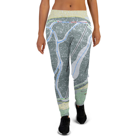 Porcupine Mountains, Michigan Ski Trail Map Women's Mid-Layer - Powderaddicts
