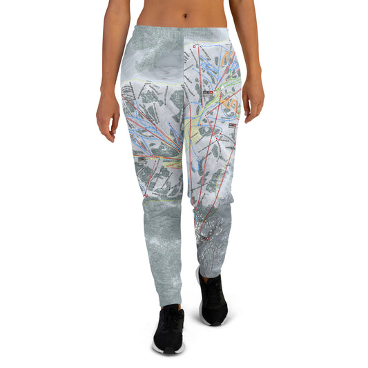 Palisades Tahoe, California Ski Trail Map Women's Mid-Layer - Powderaddicts