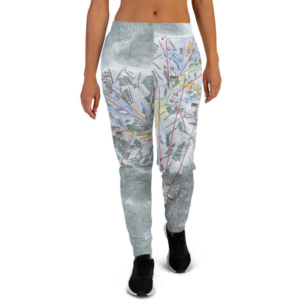 Palisades Tahoe, California Ski Trail Map Women's Mid-Layer - Powderaddicts