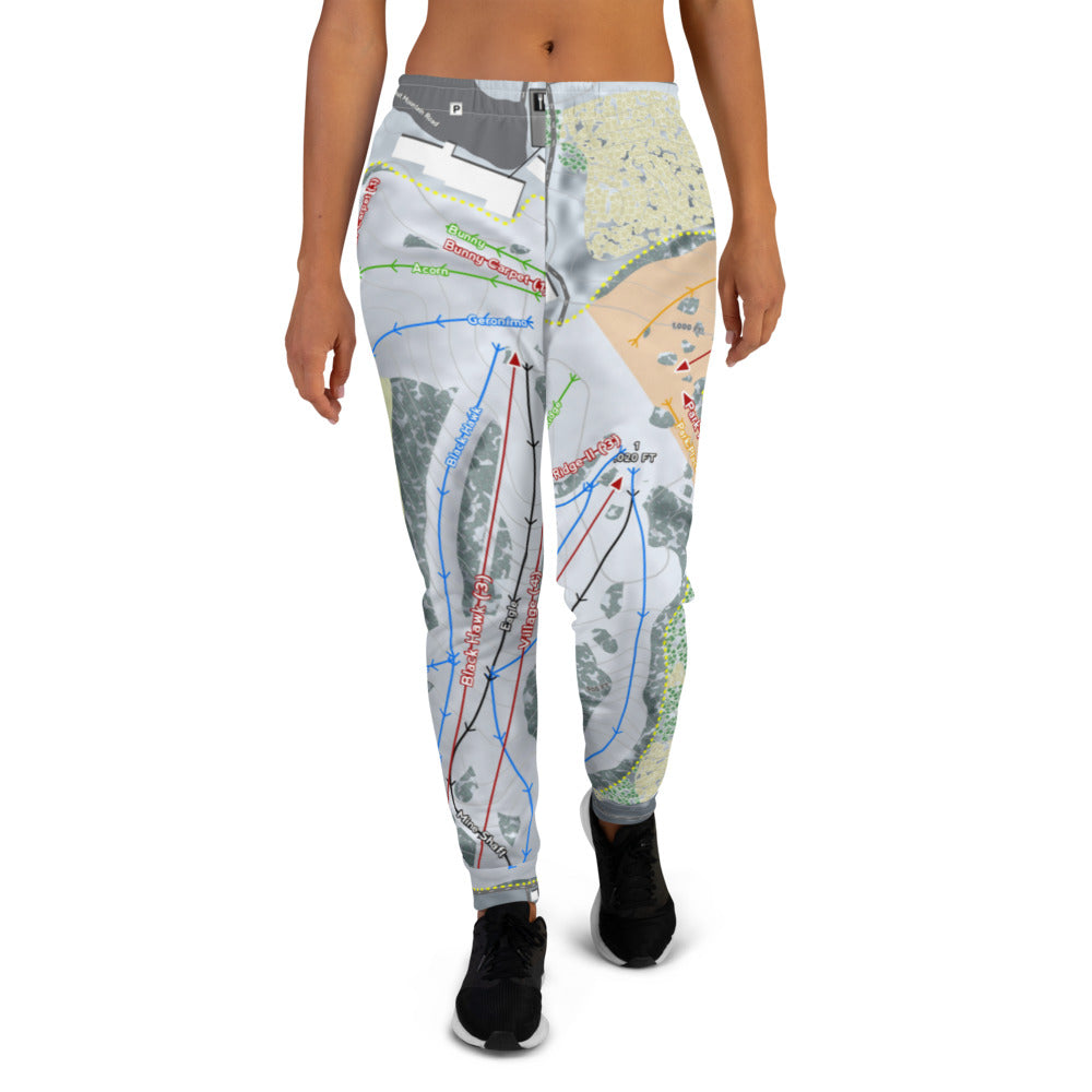Chestnut Mountain, Illinois Ski Trail Map Women's Mid-Layer - Powderaddicts