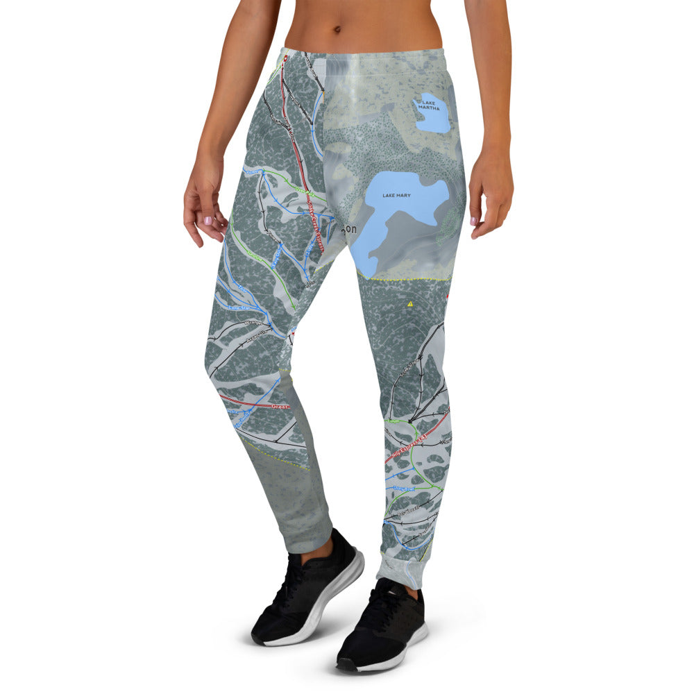 Brighton, Utah Ski Trail Map Women&#39;s Mid-Layer - Powderaddicts