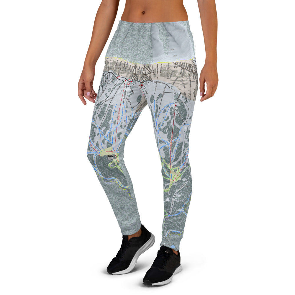 Bridger Bowl, Montana Ski Trail Map Women&#39;s Mid-Layer - Powderaddicts