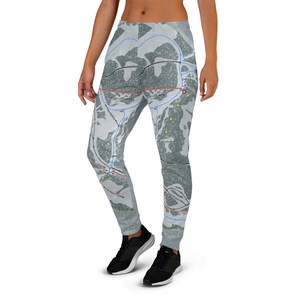 Stevens Pass, Washington Ski Trail Map Women&#39;s Mid-Layer - Powderaddicts