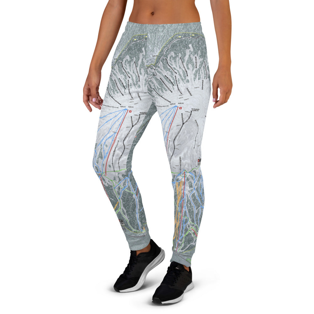 Mt Bachelor, Oregon Ski Trail Map Women's Mid-Layer - Powderaddicts