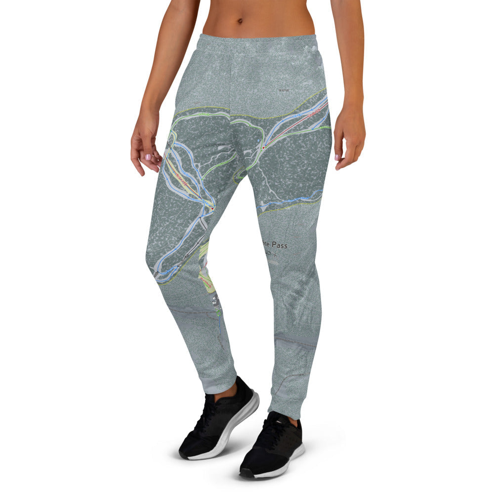 White Pass, Washington Ski Trail Map Women's Mid-Layer - Powderaddicts