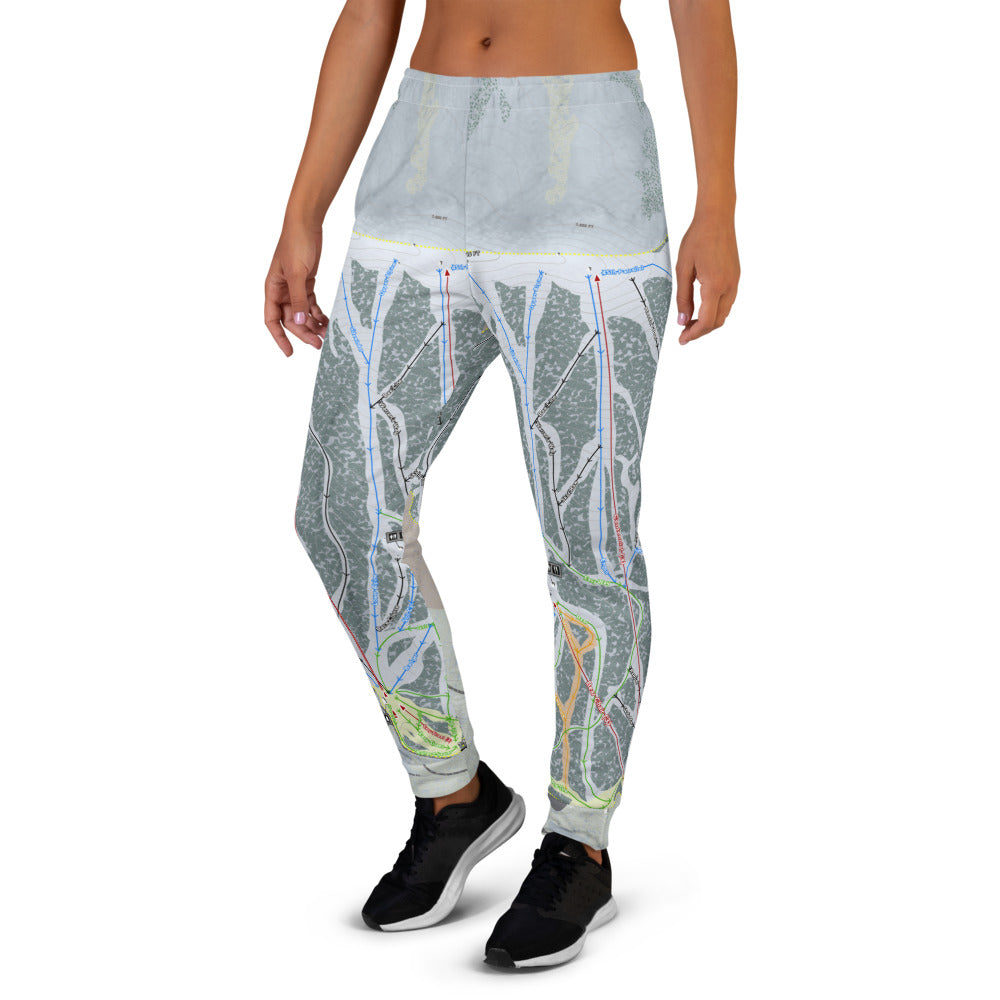 Brundage, Idaho Ski Trail Map Women's Mid-Layer - Powderaddicts
