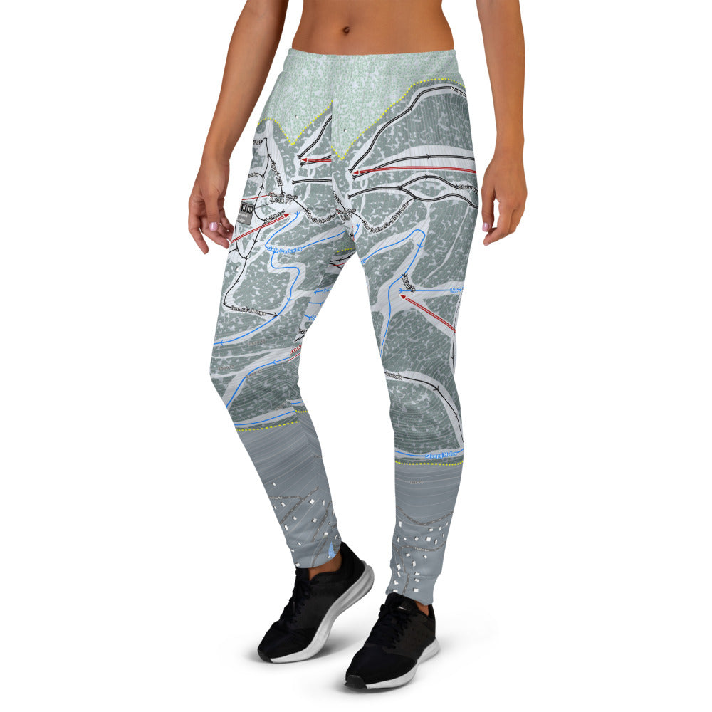 Hunter Mountain, New York Ski Trail Map Women's Mid-Layer - Powderaddicts