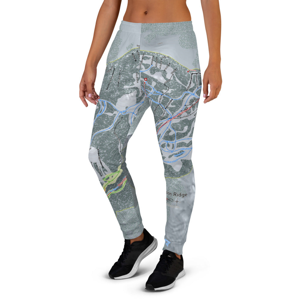 Mission Ridge, Washington Ski Trail Map Women's Mid-Layer - Powderaddicts