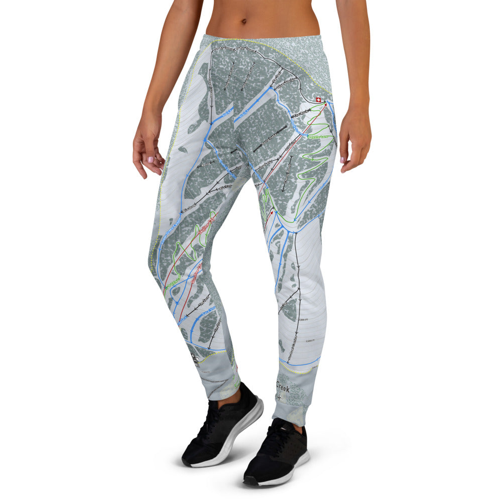 Pebble Creek, Idaho Ski Trail Map Women's Mid-Layer - Powderaddicts