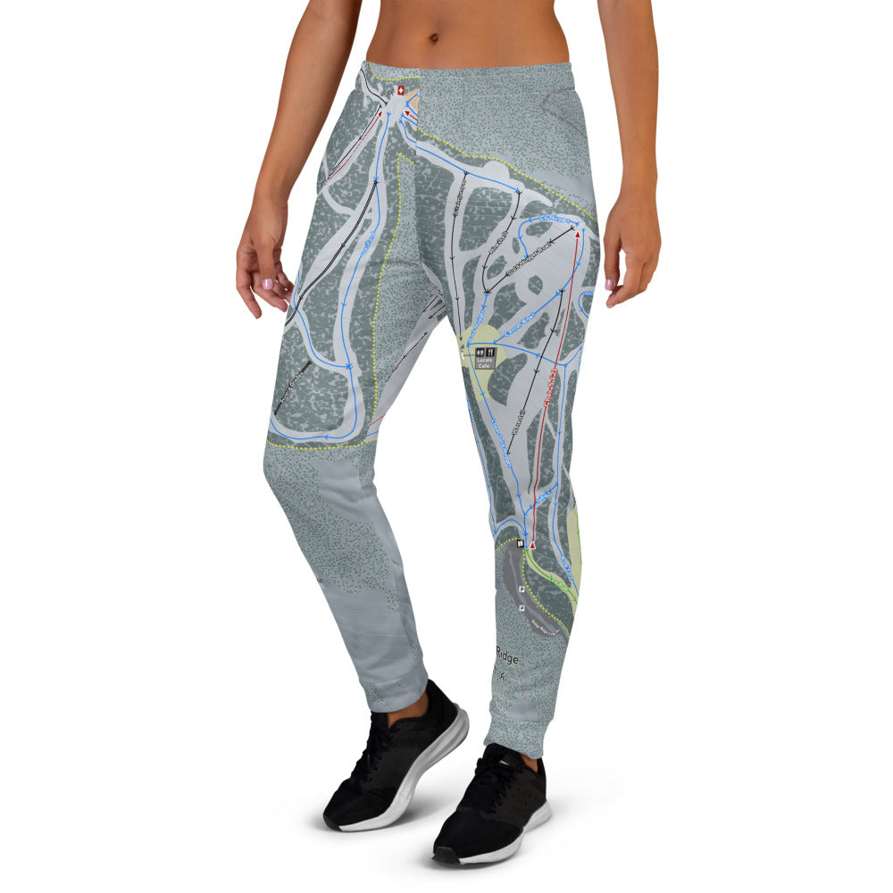 Dodge Ridge, California Ski Trail Map Women's Mid-Layer - Powderaddicts