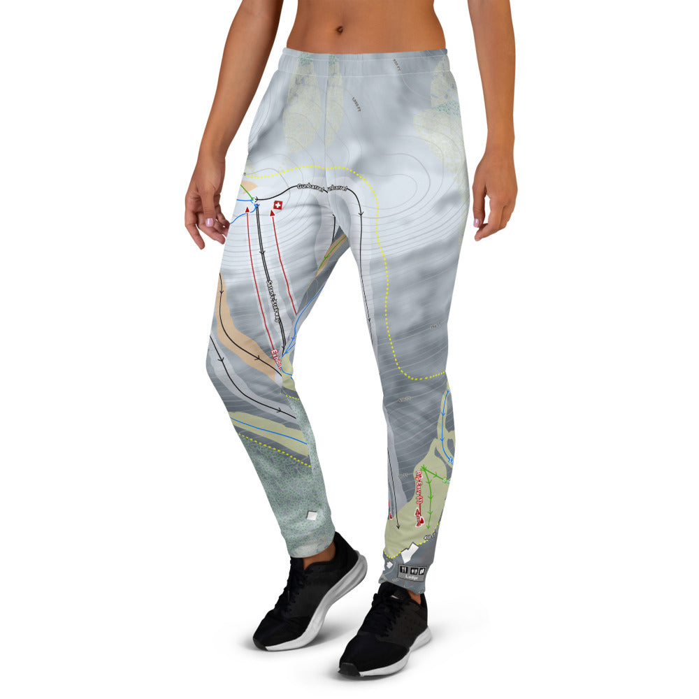 Ski Sundown, Connecticut Ski Trail Map Women's Mid-Layer - Powderaddicts