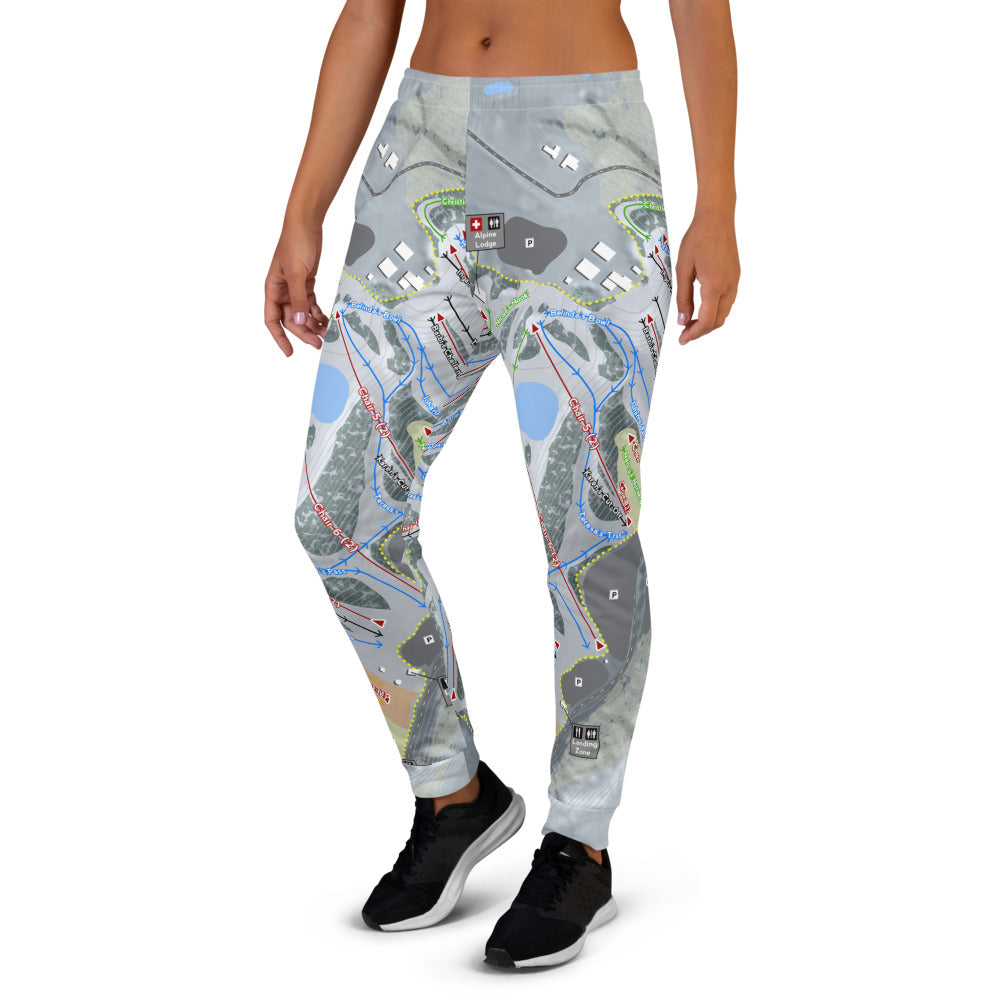 Afton Alps, Minnesota Ski Trail Map Women&#39;s Mid-Layer - Powderaddicts