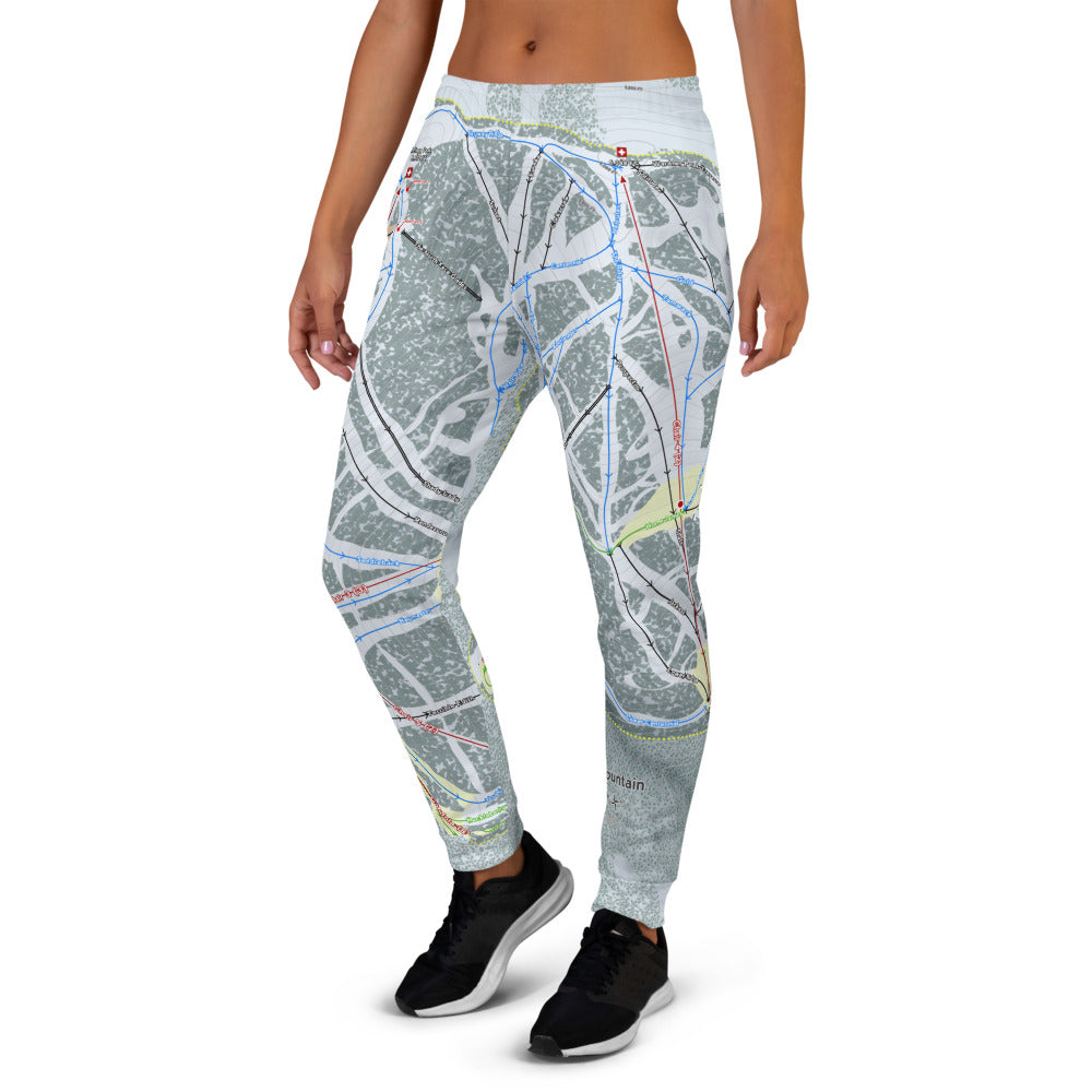 Silver Mountain, Idaho Ski Trail Map Women's Mid-Layer - Powderaddicts