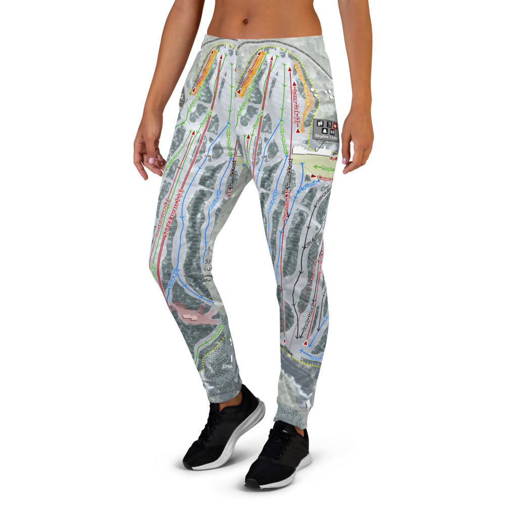 Spirit Mountain, Minnesota Ski Trail Map Women's Mid-Layer - Powderaddicts