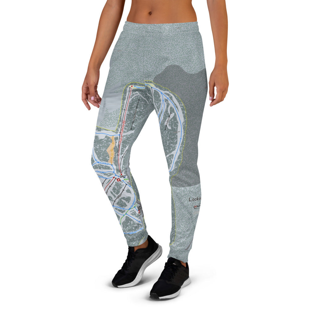 Lookout Pass, Idaho Ski Trail Map Women's Mid-Layer - Powderaddicts