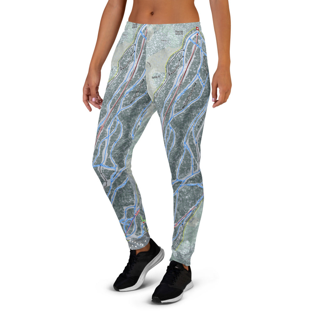 Tenney Mountain, New Hampshire Ski Trail Map Women's Mid-Layer - Powderaddicts