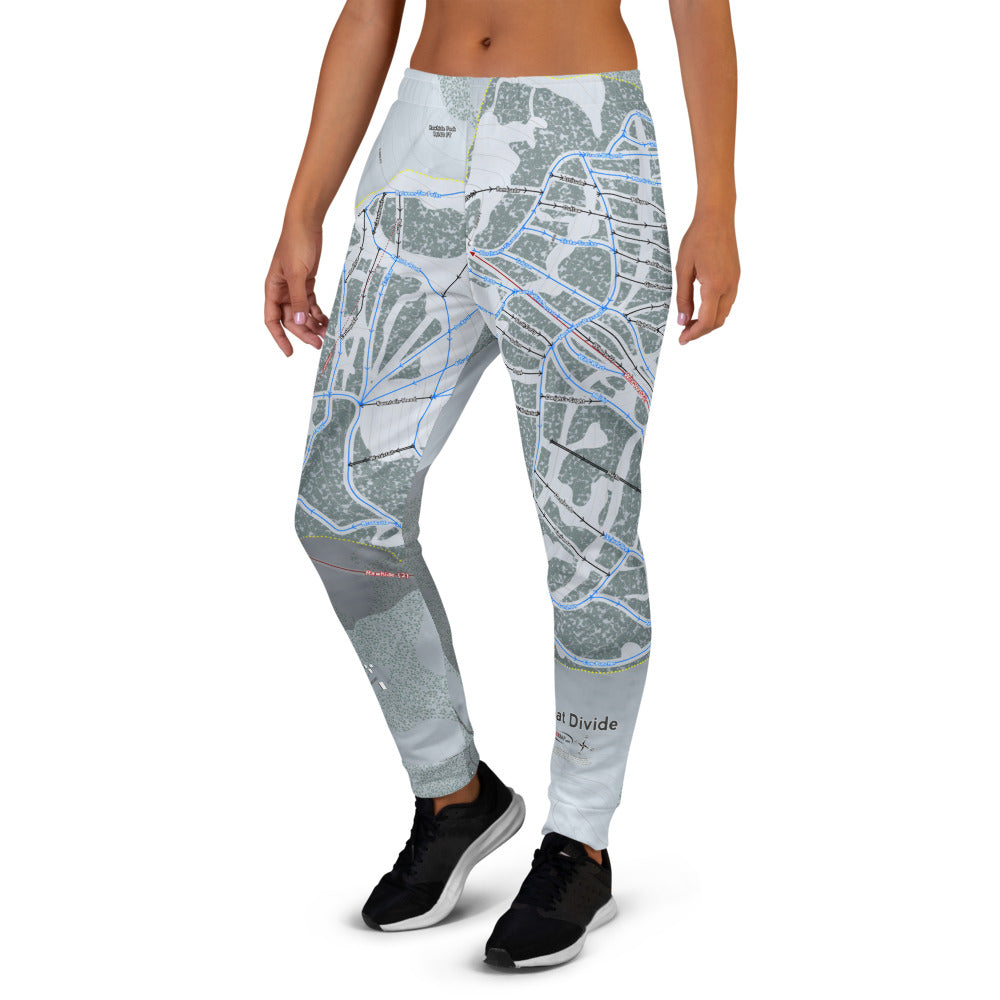 Great Divide, Montana Ski Trail Map Women's Mid-Layer - Powderaddicts