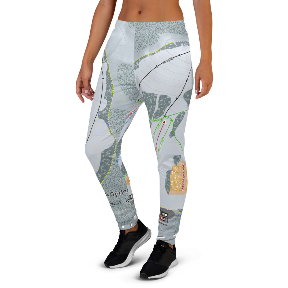 Soda Springs, California Ski Trail Map Women's Mid-Layer - Powderaddicts