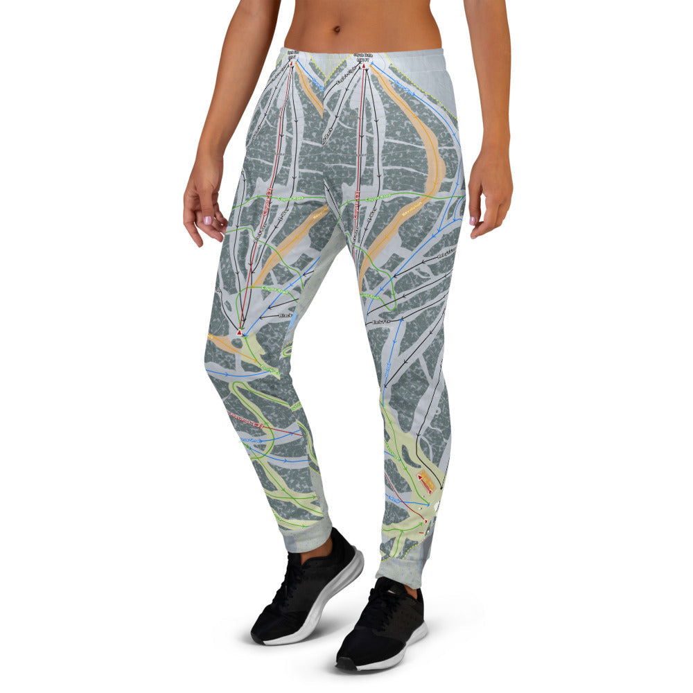Mt. Shasta, California Ski Trail Map Women's Mid-Layer - Powderaddicts