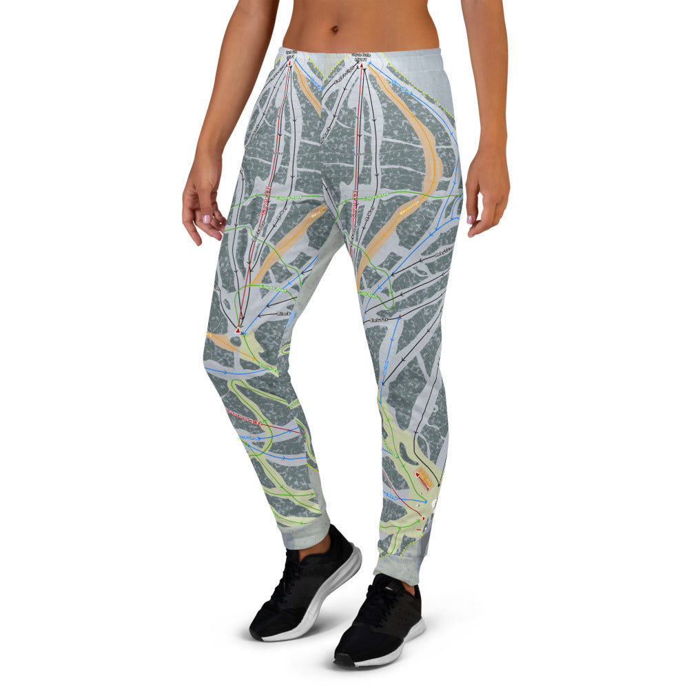 Mt. Shasta, California Ski Trail Map Women's Mid-Layer - Powderaddicts
