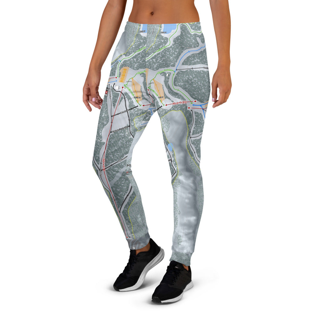 Mt. Baldy, California Ski Trail Map Women's Mid-Layer - Powderaddicts