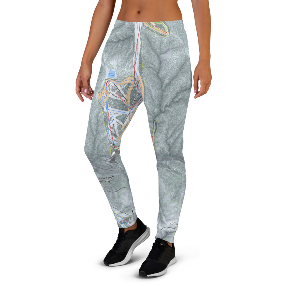 Mountain High, California Ski Trail Map Women's Mid-Layer - Powderaddicts