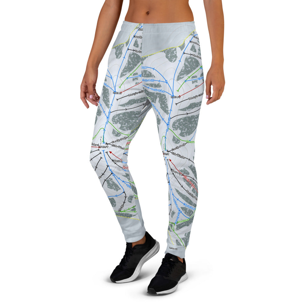 Donner Ski Ranch, California Ski Trail Map Women's Mid-Layer - Powderaddicts