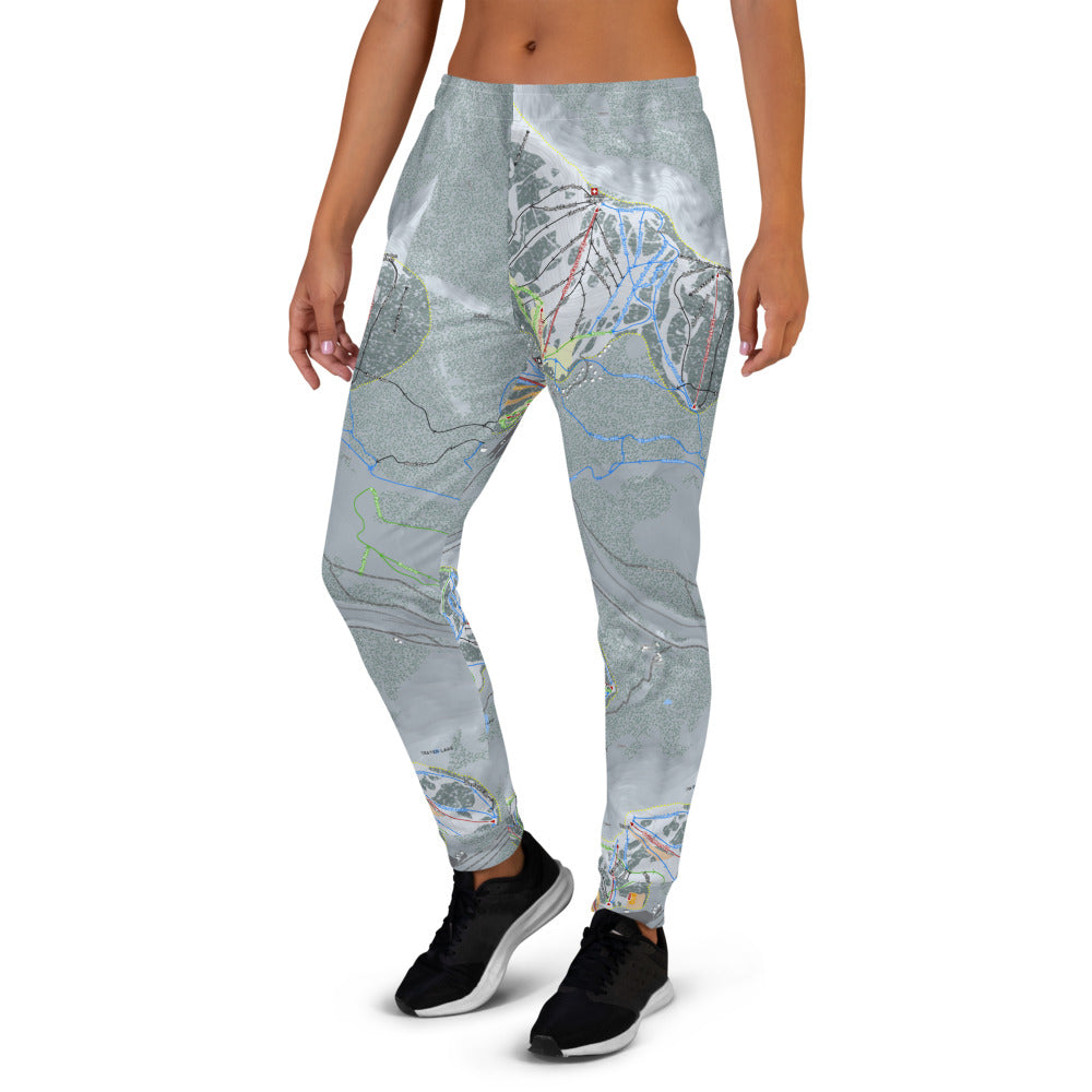 Donner Pass, California Ski Trail Map Women's Mid-Layer - Powderaddicts