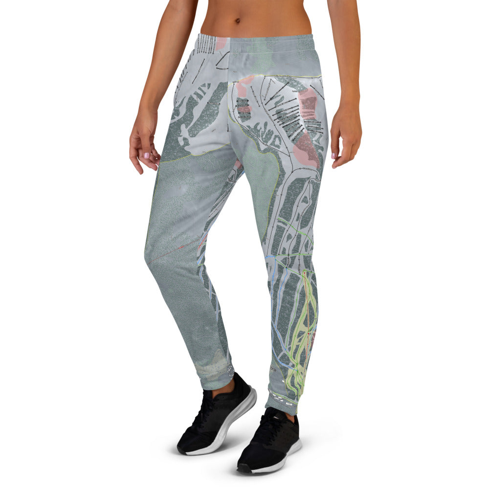 Kicking Horse, British Columbia Ski Trail Map Women's Mid-Layer - Powderaddicts