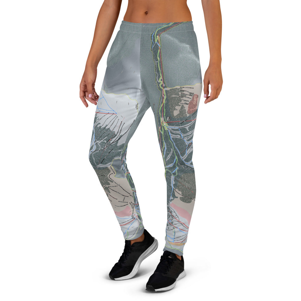 Banff Sunshine, Alberta Ski Trail Map Women's Mid-Layer - Powderaddicts